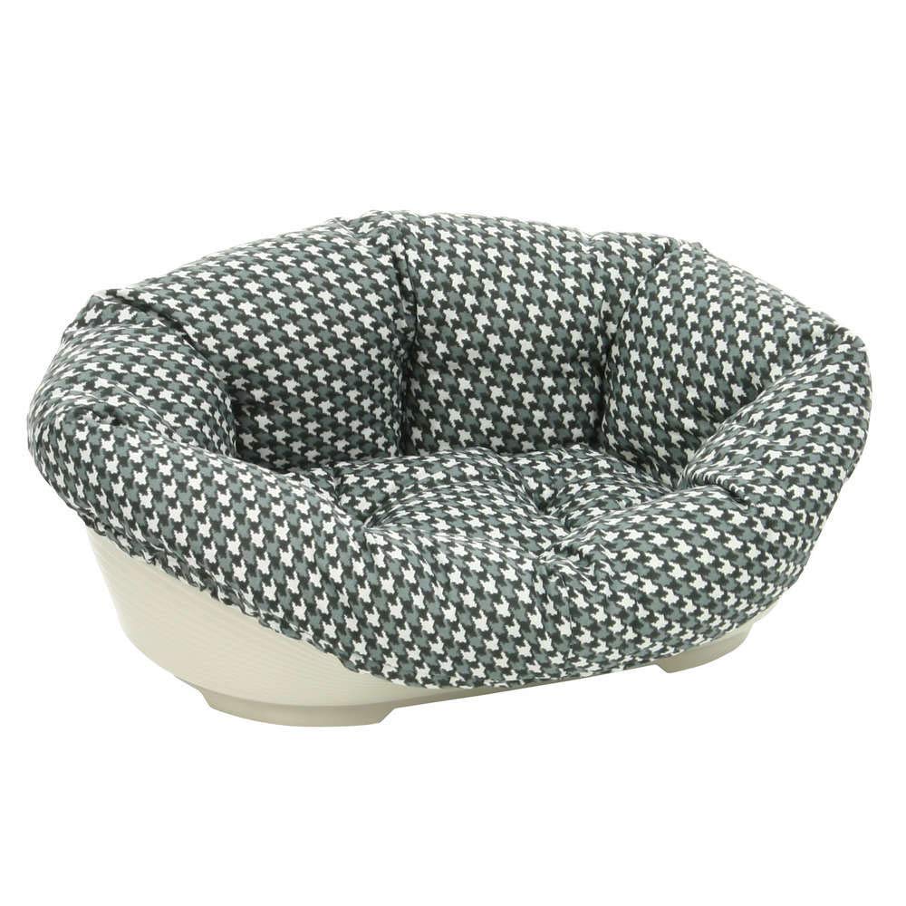 Ferplast Dog Cushion and cat bed SOFA' Cushion 2 Padded spare cover for pet bed, Soft cotton washable, Adjustable with elastic cord, 52 x 39 x h 21 cm Brown