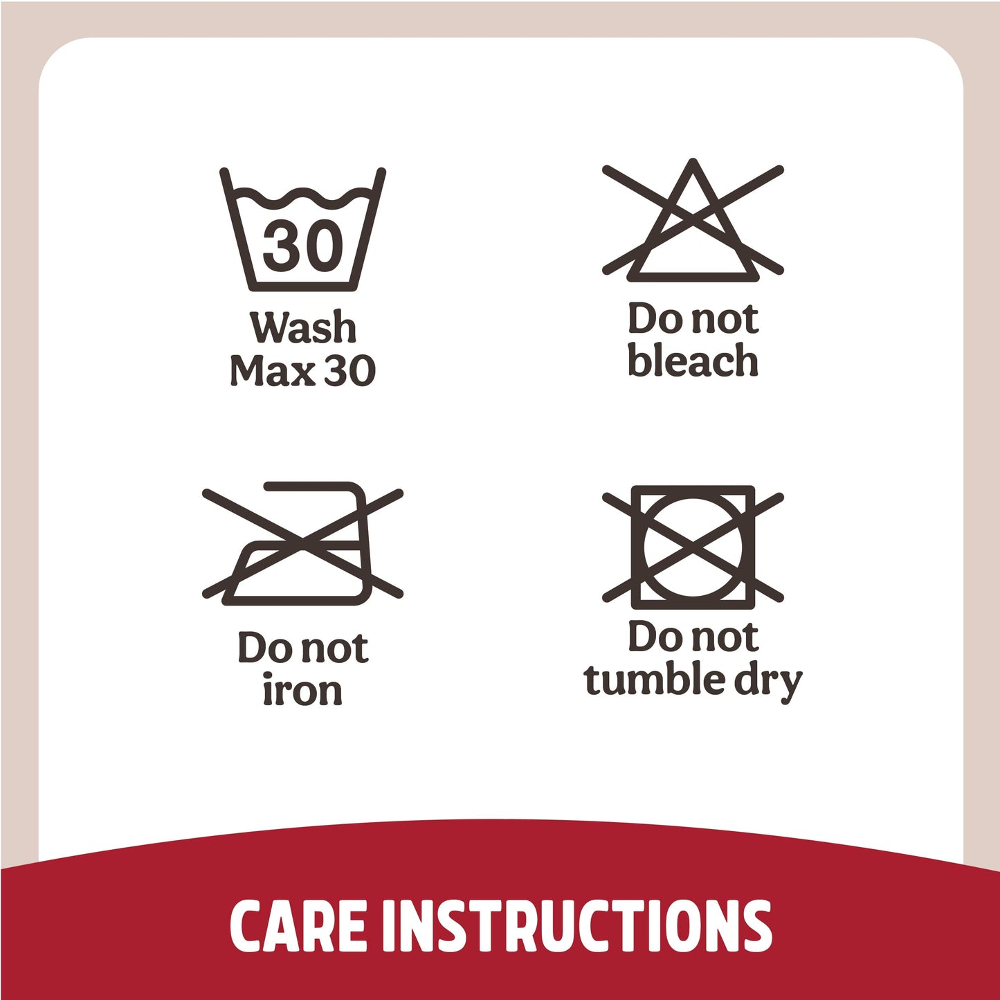 Rosewood Jumbo Cord Plush Dog Bed – Medium, 62x60cm – Washable Oval Pet Bed Cushion for Dogs and Cats – Warm and Comfortable – Non-Slip Base, Soft Plush Material – Grey/Cream